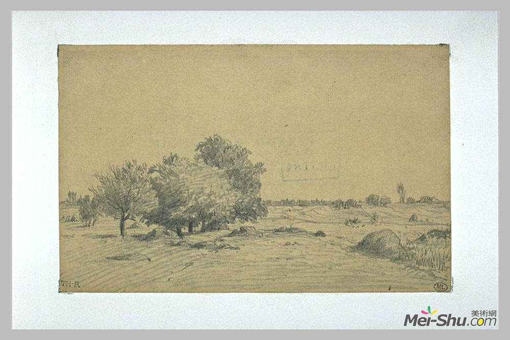 西奥多·卢索(Theodore Rousseau)高清作品《低地景观》