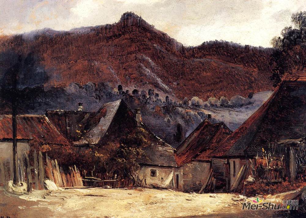 西奥多·卢索(Theodore Rousseau)高清作品《汝拉的小屋》