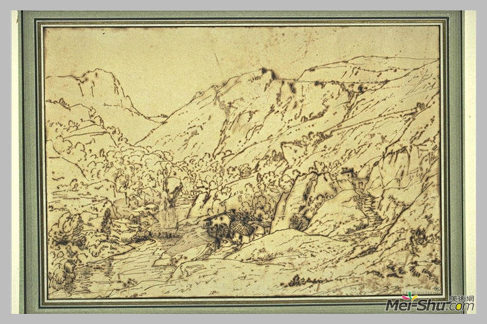 西奥多·卢索(Theodore Rousseau)高清作品《岩石谷》