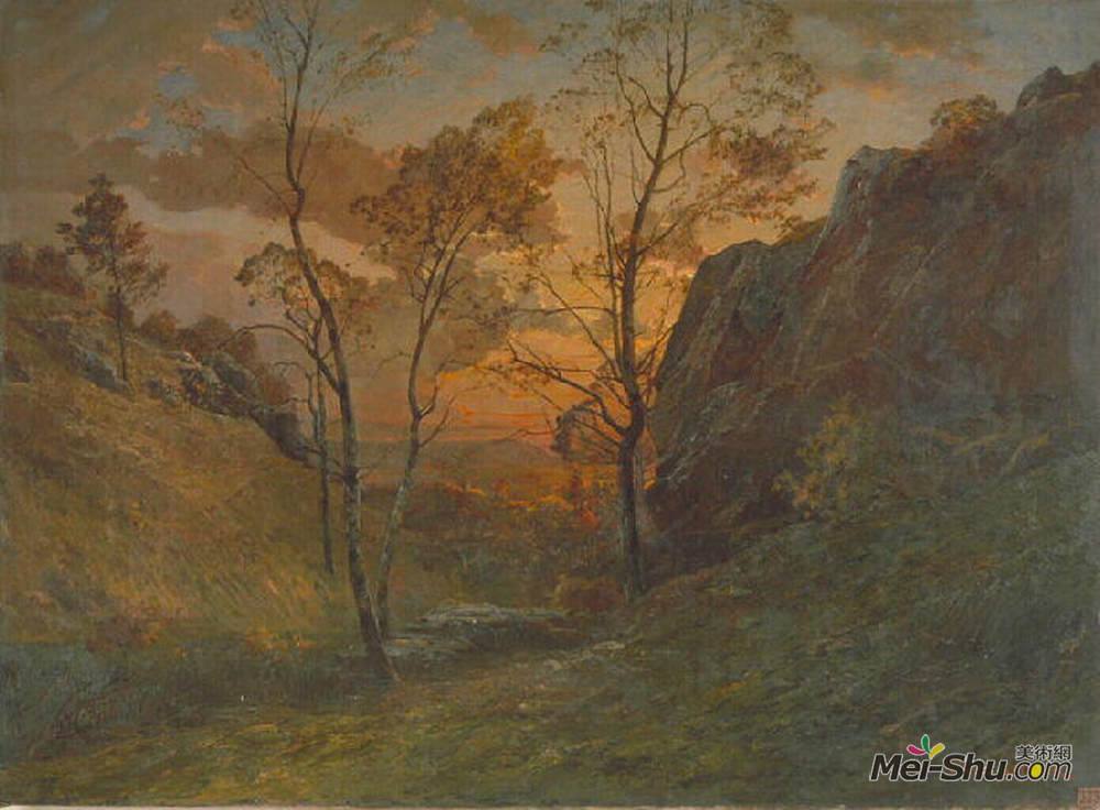 西奥多·卢索(Theodore Rousseau)高清作品《孤独和放大器;＃160;公园及放大器;＃160;沙马格尼厄》