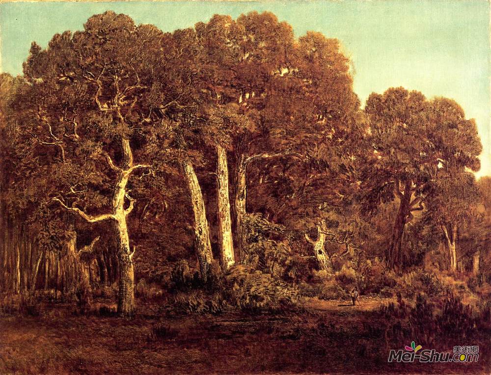 西奥多·卢索(Theodore Rousseau)高清作品《老橡树大橡树》
