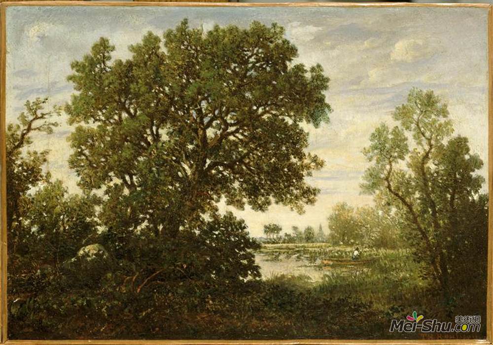 西奥多·卢索(Theodore Rousseau)高清作品《池塘》