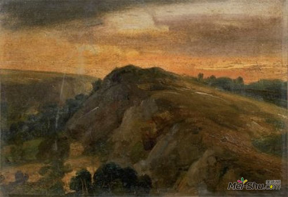 西奥多·卢索(Theodore Rousseau)高清作品《圣弗卢尔附近》
