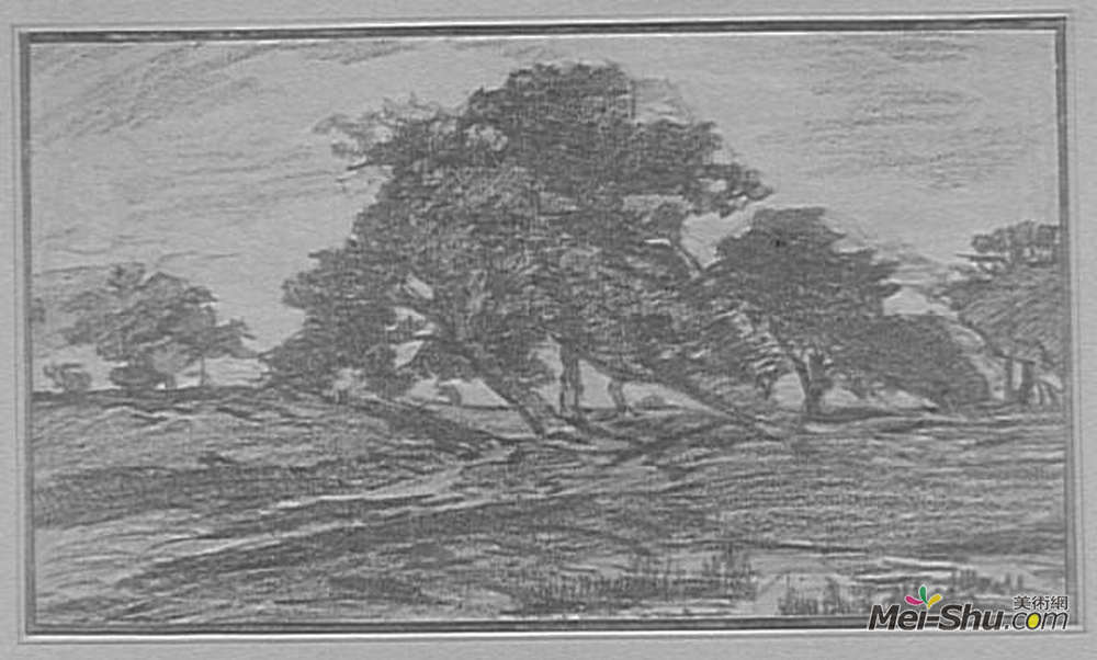 西奥多·卢索(Theodore Rousseau)高清作品《树》