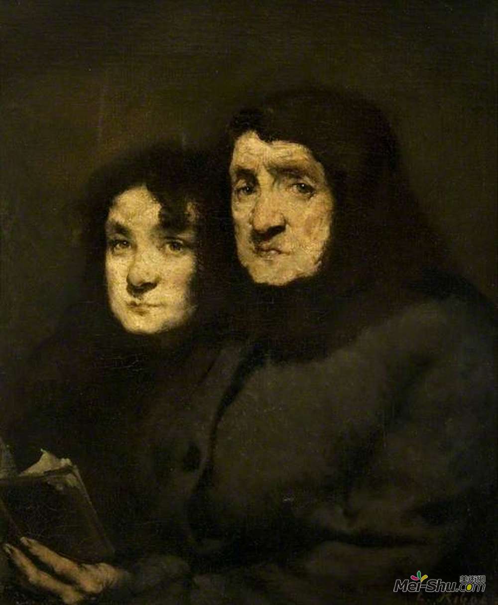 西奥多勒里波特(Theodule Ribot)高清作品《母女》