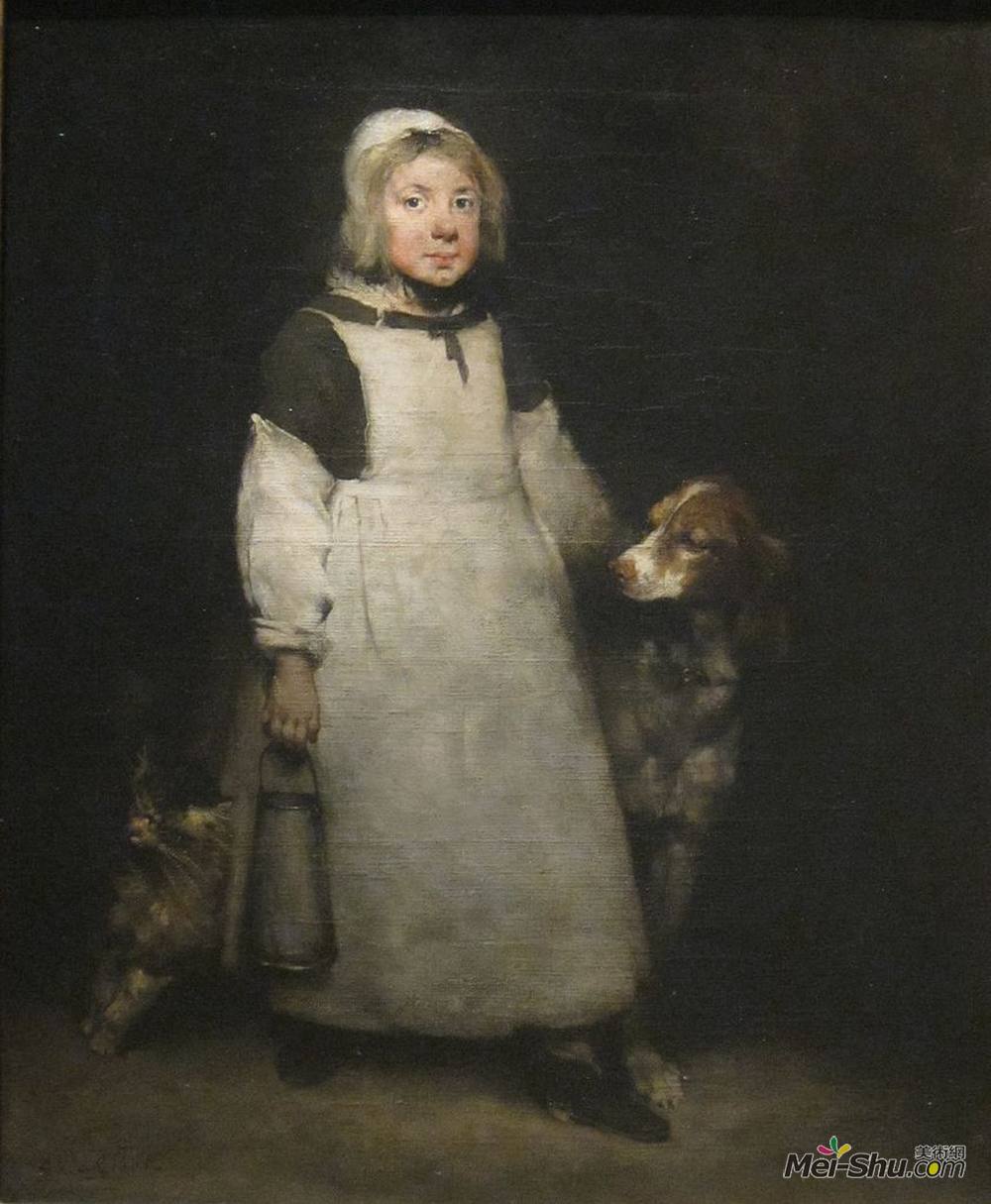 西奥多勒里波特(Theodule Ribot)高清作品《小挤奶女工》
