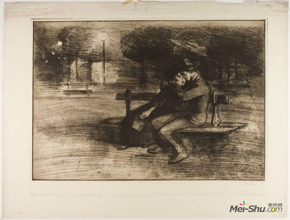 索菲尔·史坦林(Theophile Steinlen)高清作品《联合国银行》