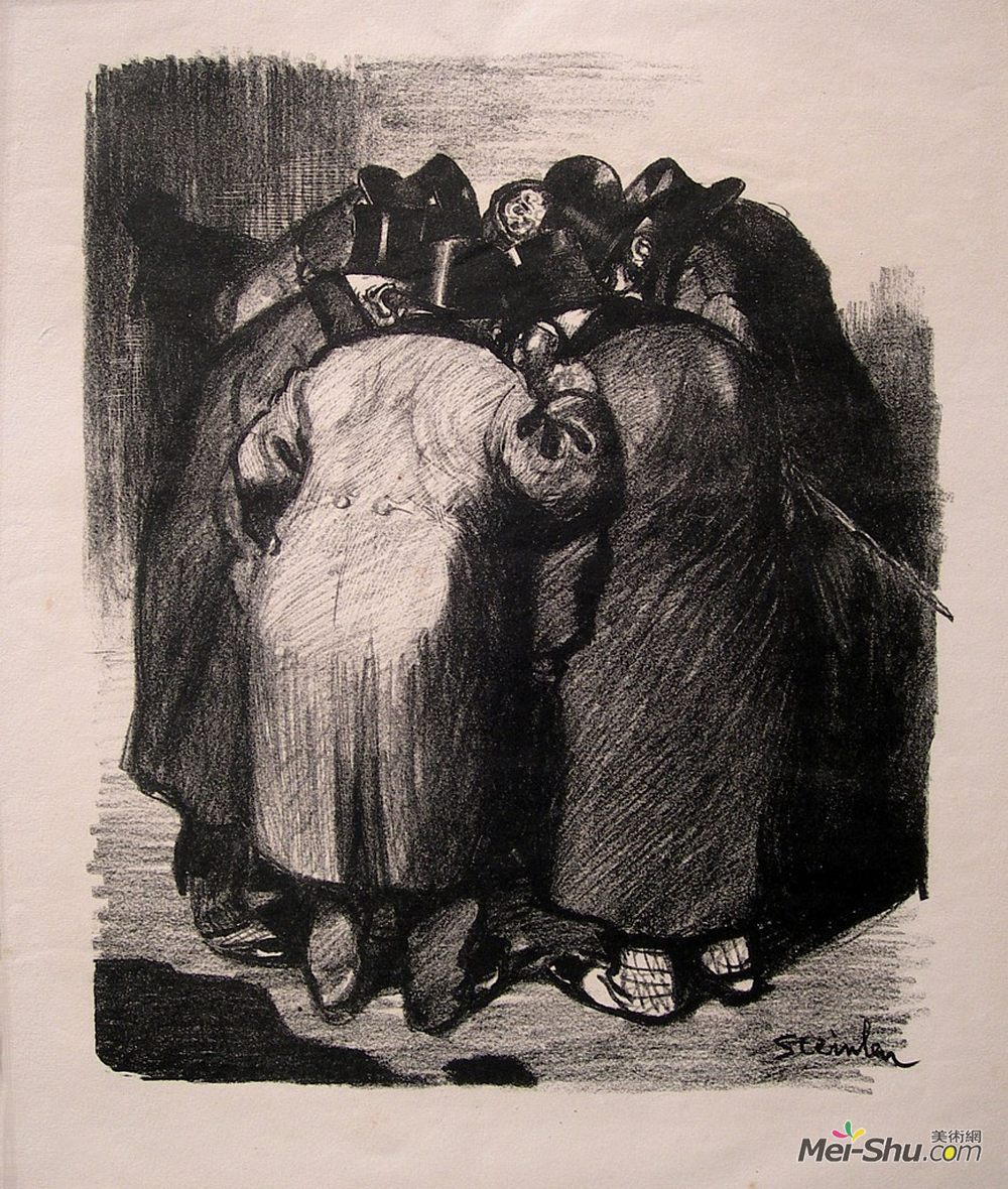 索菲尔·史坦林(Theophile Steinlen)高清作品《犯罪团伙》