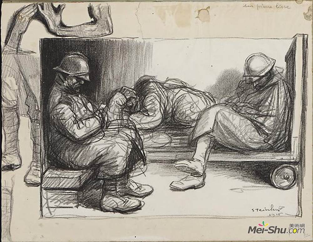 索菲尔·史坦林(Theophile Steinlen)高清作品《两列列车-原始图》