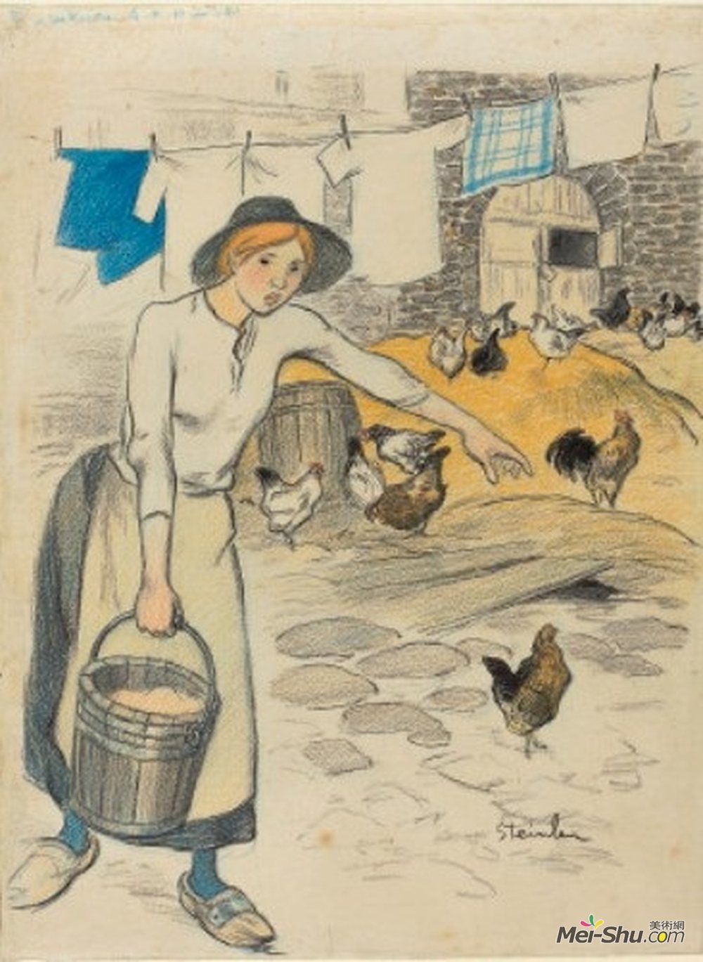 索菲尔·史坦林(Theophile Steinlen)高清作品《费尔米河》