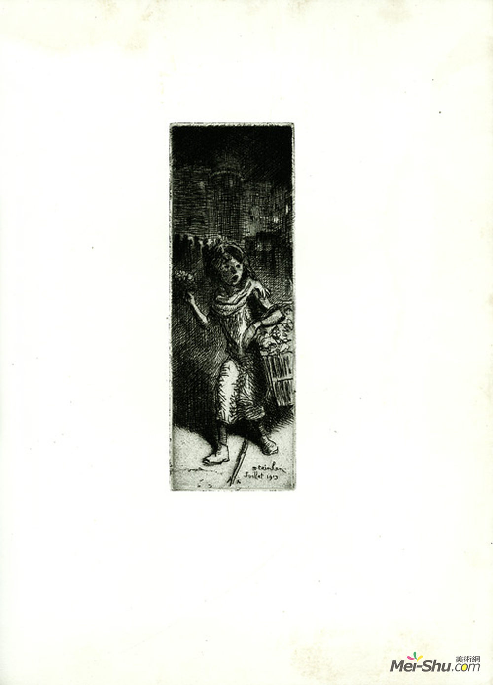 索菲尔·史坦林(Theophile Steinlen)高清作品《花季少女》
