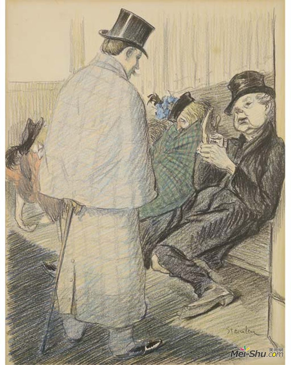 索菲尔·史坦林(Theophile Steinlen)高清作品《绅士》