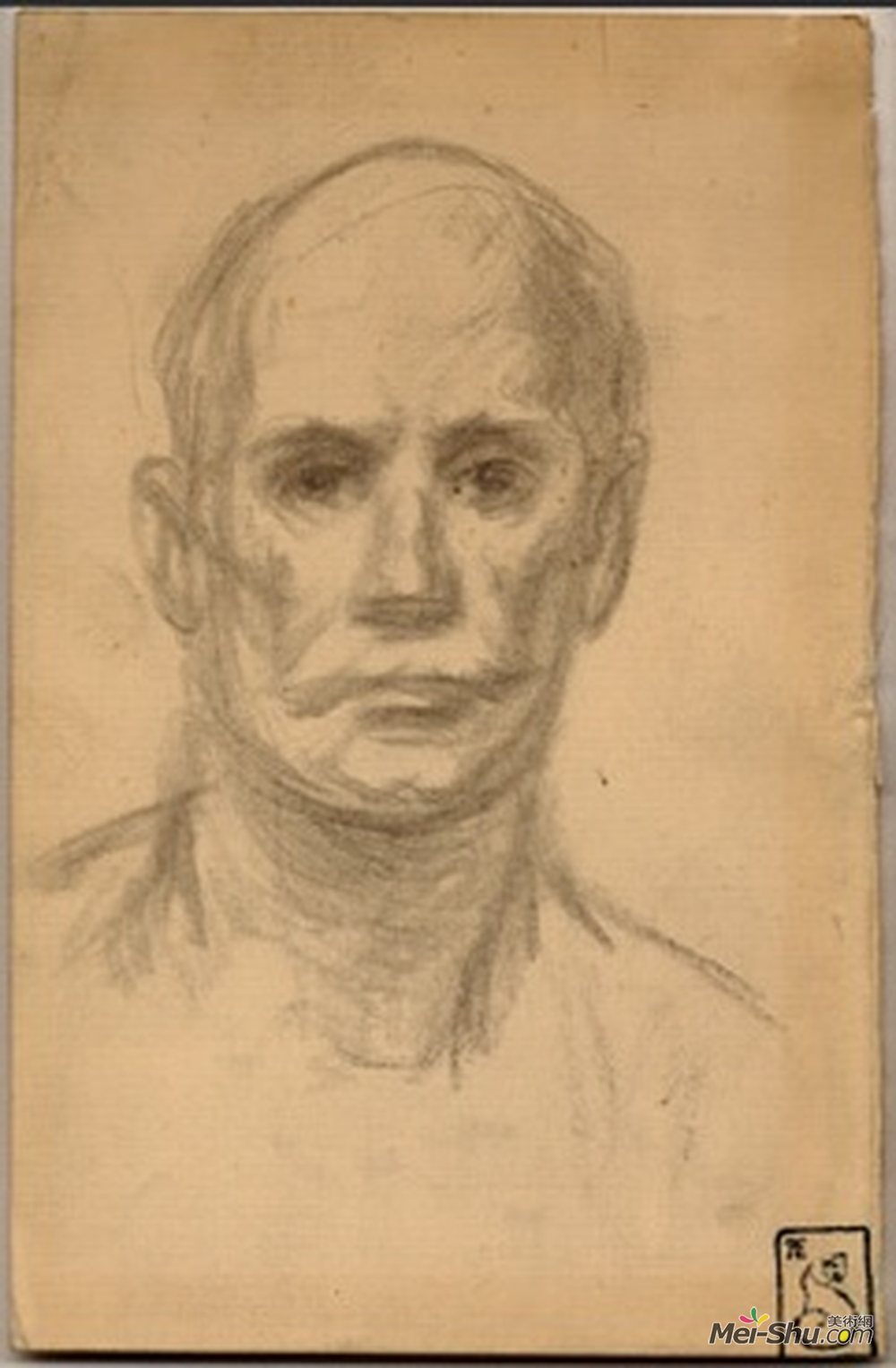 索菲尔·史坦林(Theophile Steinlen)高清作品《一个男人的头》