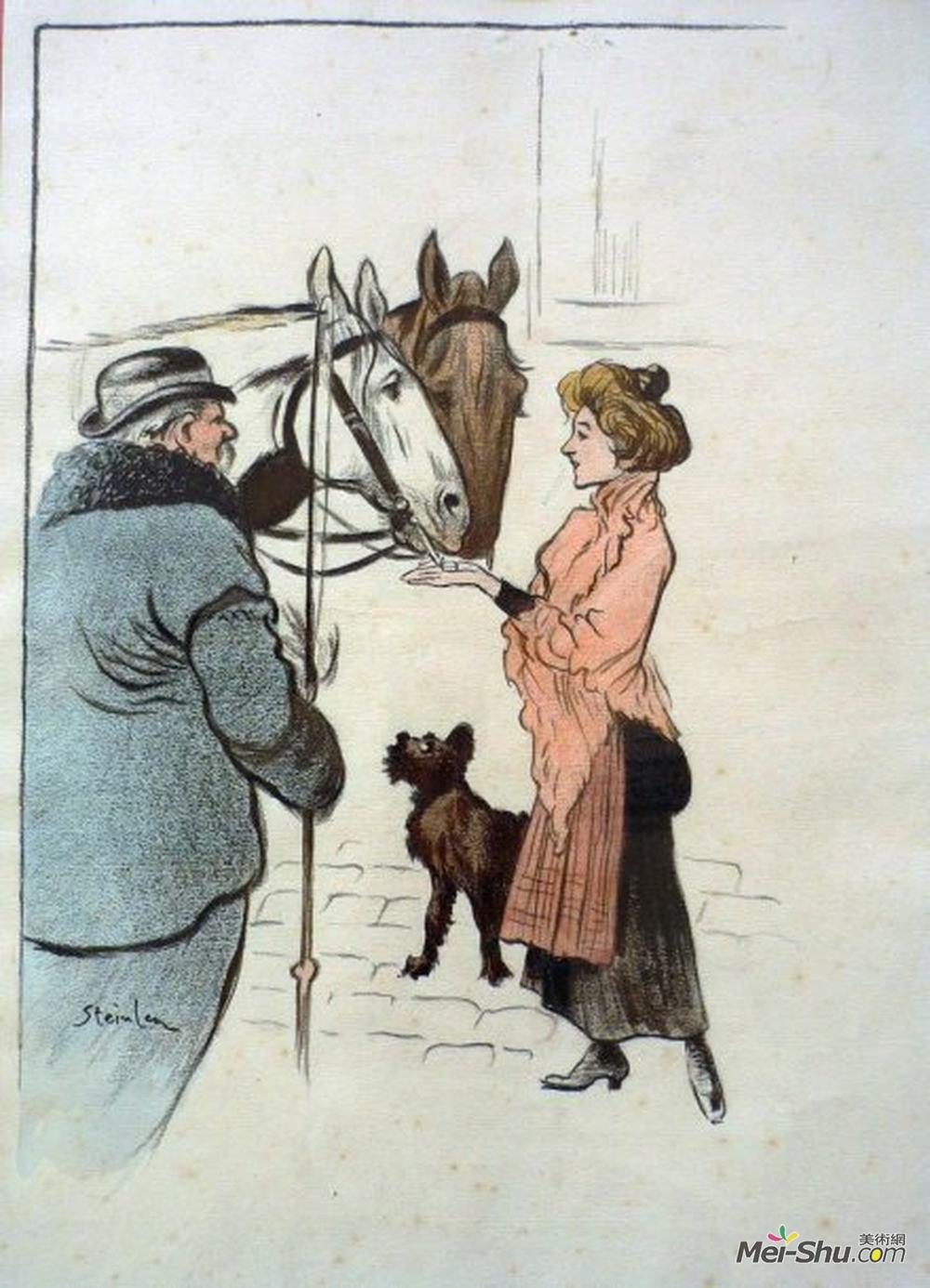 索菲尔·史坦林(Theophile Steinlen)高清作品《无辜》