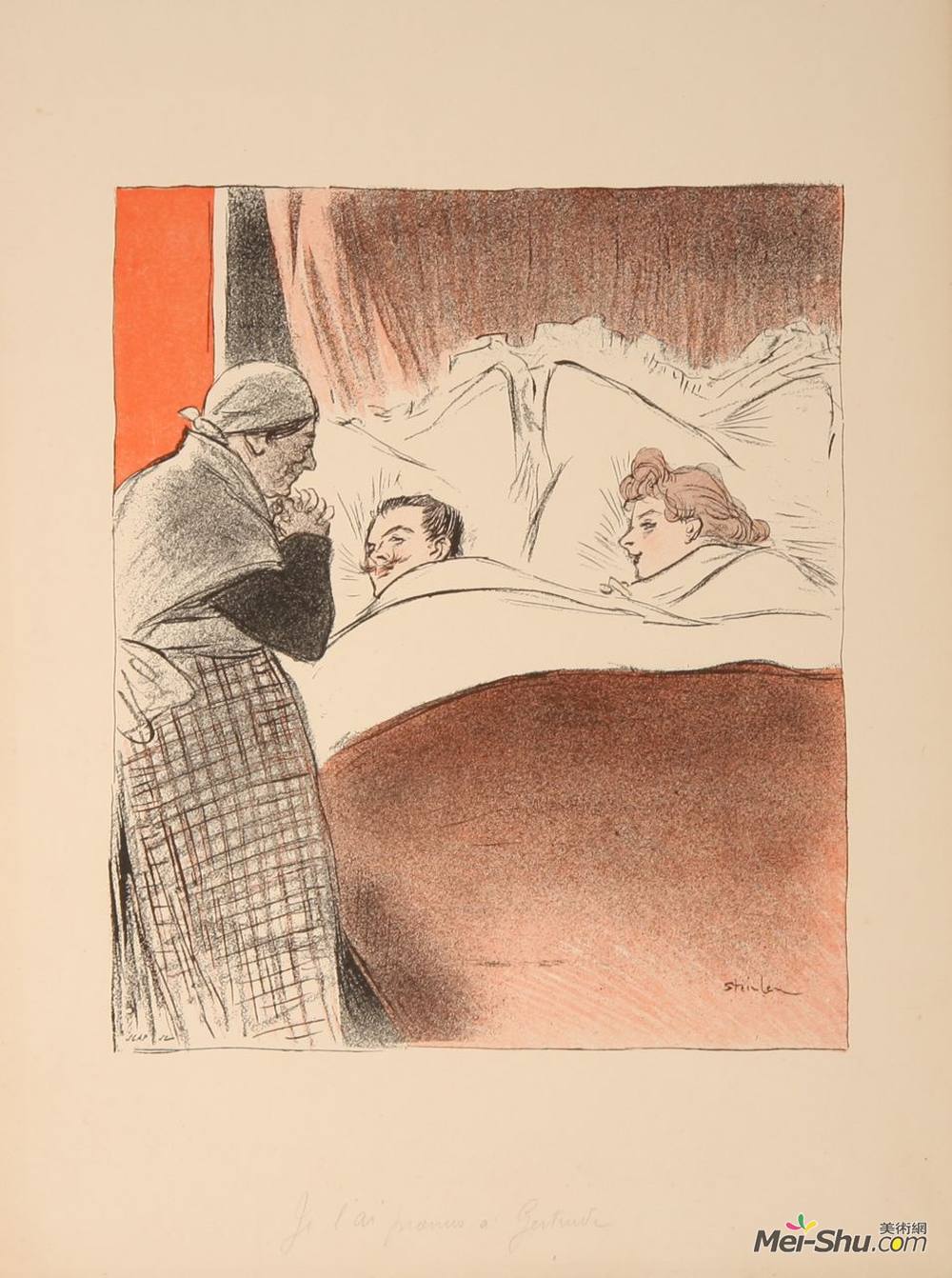 索菲尔·史坦林(Theophile Steinlen)高清作品《我答应了格特鲁德》