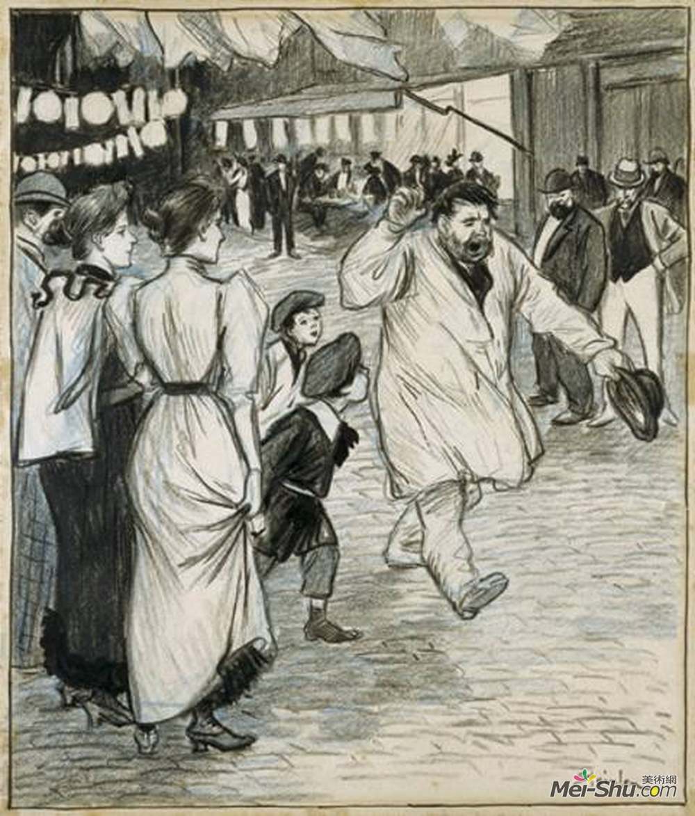 索菲尔·史坦林(Theophile Steinlen)高清作品《“选举人”》