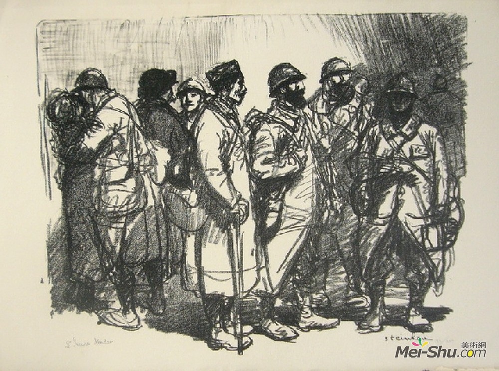 索菲尔·史坦林(Theophile Steinlen)高清作品《黄昏卷须》
