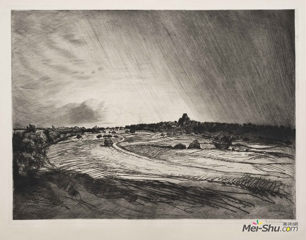 索菲尔·史坦林(Theophile Steinlen)高清作品《风暴》