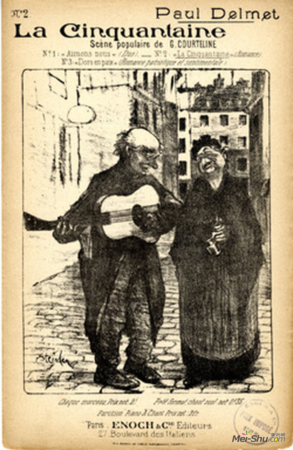 索菲尔·史坦林(Theophile Steinlen)高清作品《金婚式》