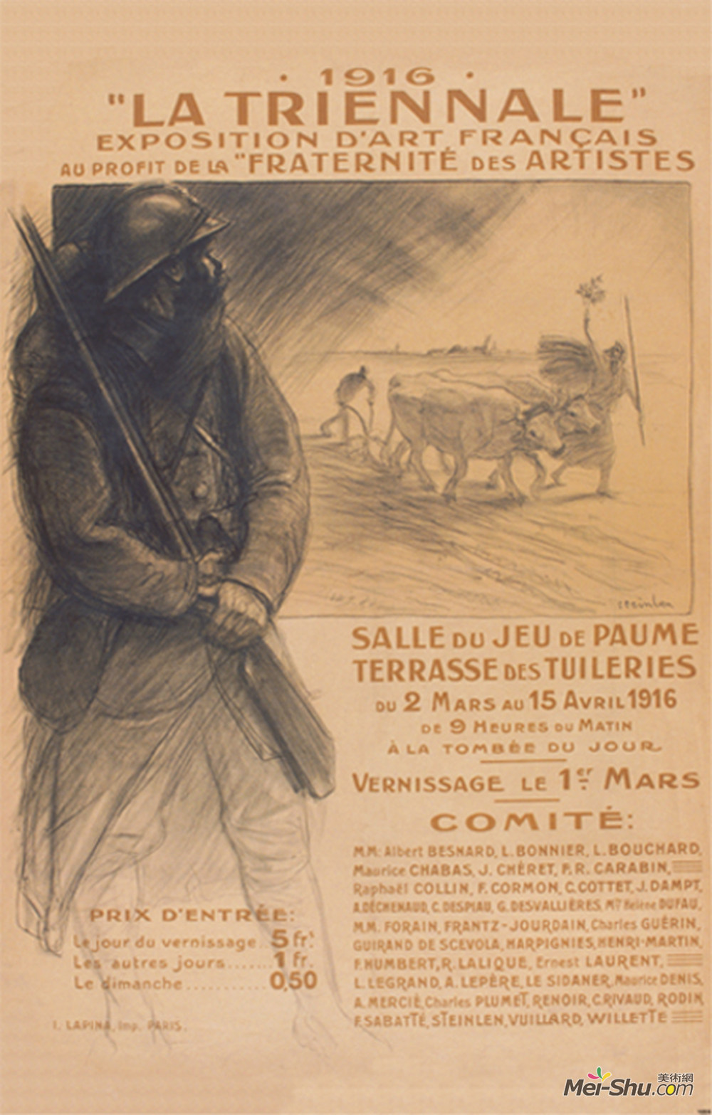 索菲尔·史坦林(Theophile Steinlen)高清作品《三年展》