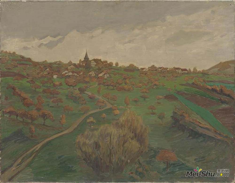 索菲尔·史坦林(Theophile Steinlen)高清作品《贝尔蒙特的景观》