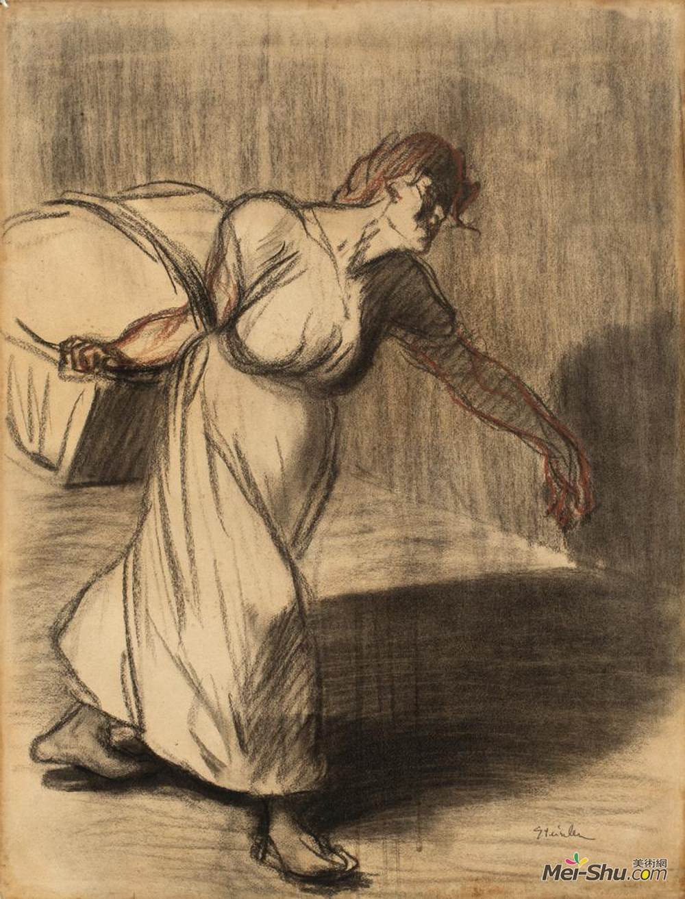 索菲尔·史坦林(Theophile Steinlen)高清作品《洗衣女工》