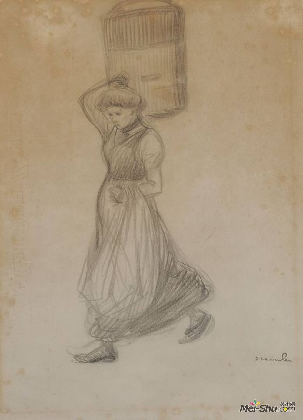 索菲尔·史坦林(Theophile Steinlen)高清作品《洗衣女工》