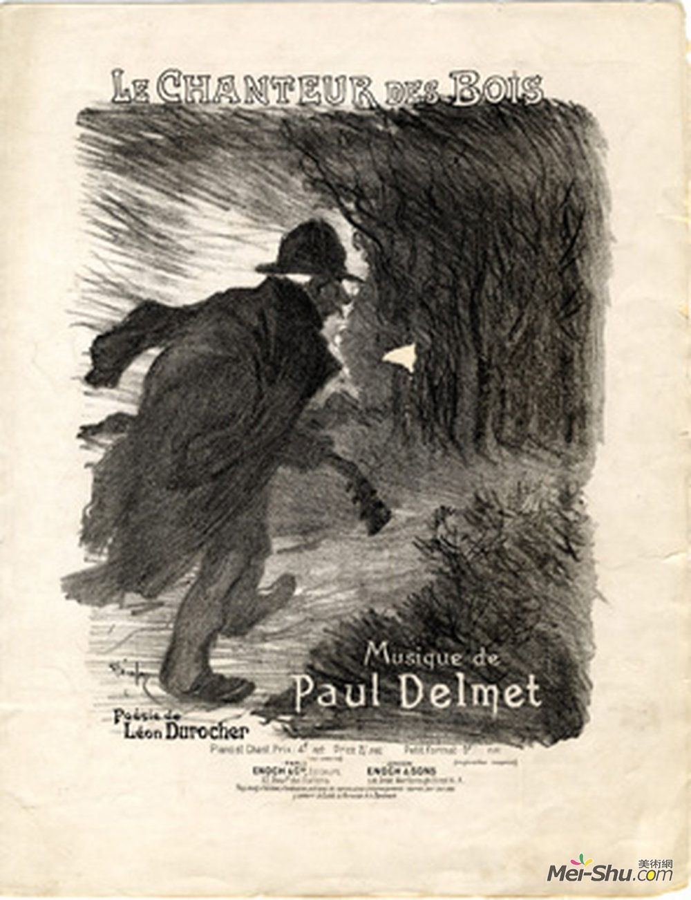 索菲尔·史坦林(Theophile Steinlen)高清作品《波伊斯吟唱诗人》