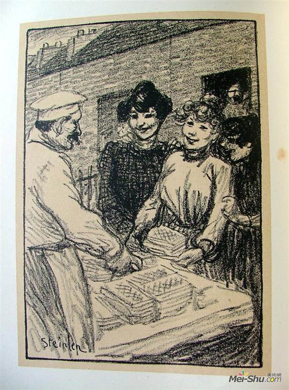 索菲尔·史坦林(Theophile Steinlen)高清作品《西班牙油条》