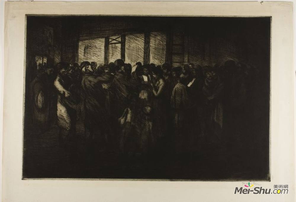 索菲尔·史坦林(Theophile Steinlen)高清作品《伟大的歌手的街道》