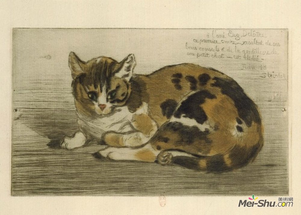 索菲尔·史坦林(Theophile Steinlen)高清作品《小猫》