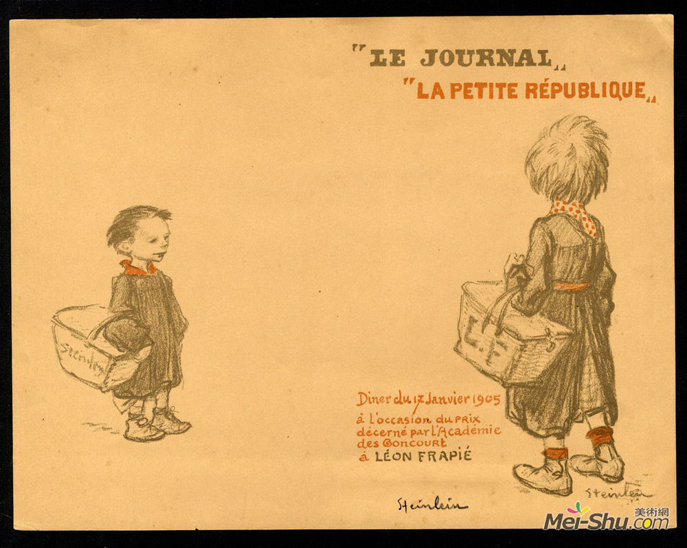 索菲尔·史坦林(Theophile Steinlen)高清作品《菜单Leon Frapie》