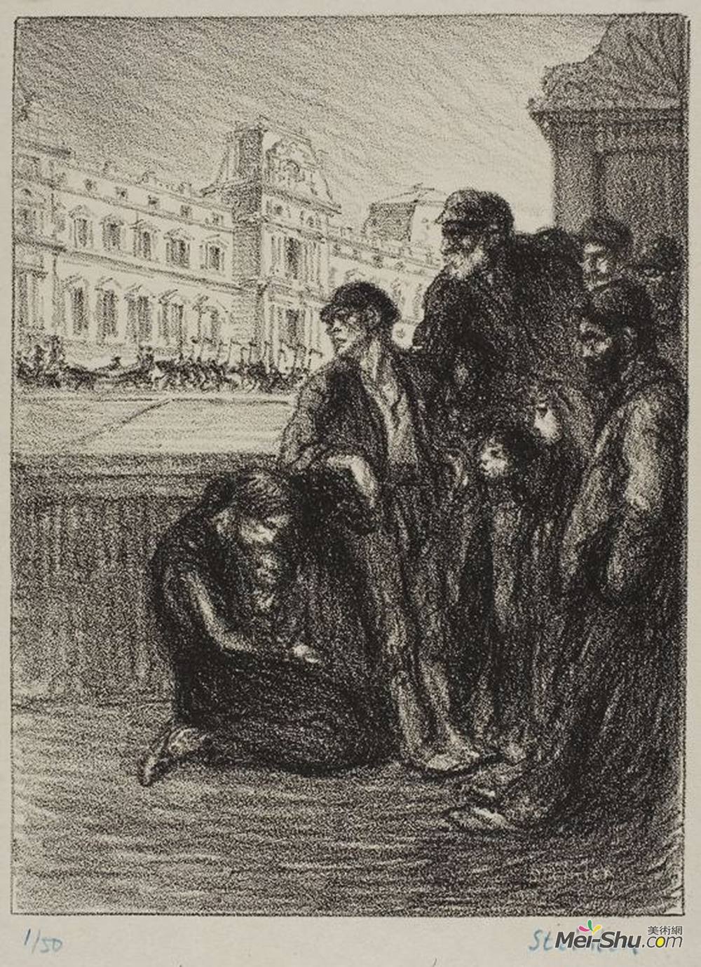 索菲尔·史坦林(Theophile Steinlen)高清作品《米歇尔和斯普林德》