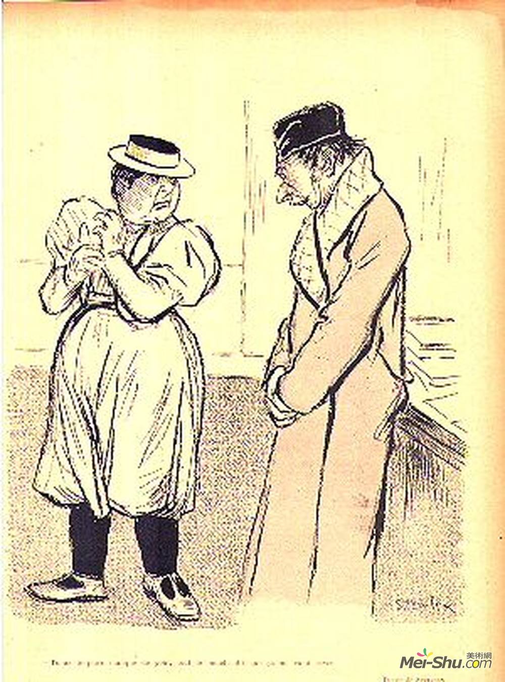索菲尔·史坦林(Theophile Steinlen)高清作品《没有》