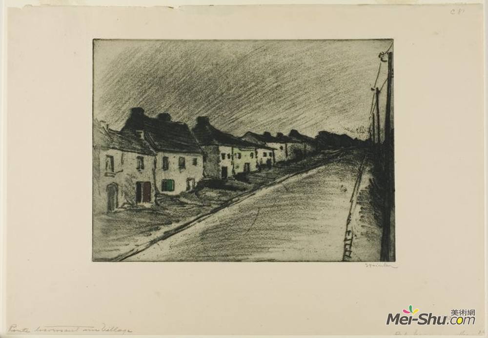 索菲尔·史坦林(Theophile Steinlen)高清作品《通村公路》
