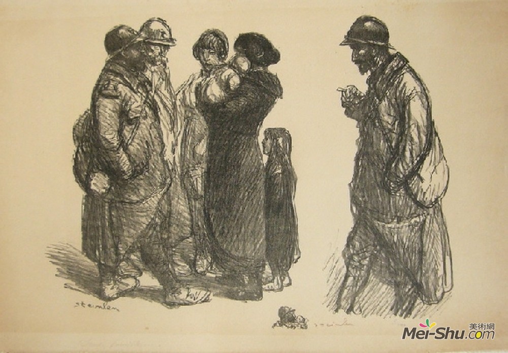 索菲尔·史坦林(Theophile Steinlen)高清作品《无家族的》