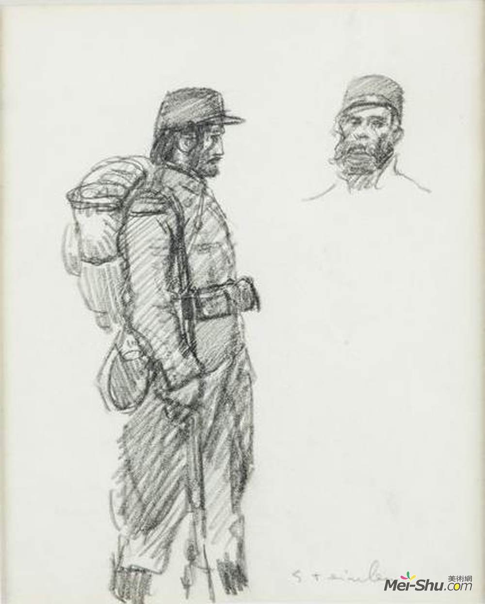 索菲尔·史坦林(Theophile Steinlen)高清作品《士兵》