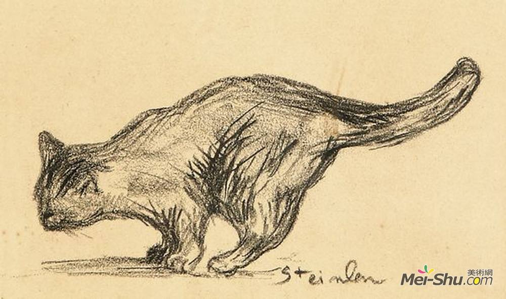 索菲尔·史坦林(Theophile Steinlen)高清作品《那只猫》