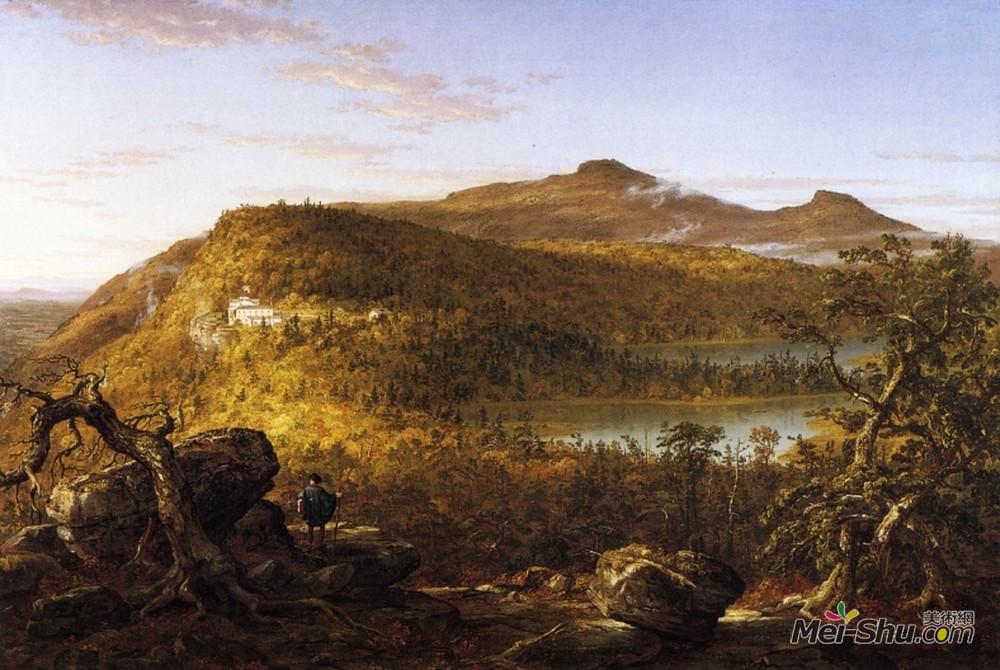 托马斯·科尔(Thomas Cole)高清作品《从两个湖和山屋看卡特里克山》