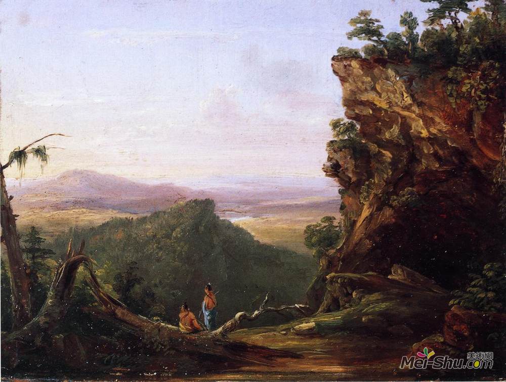托马斯·科尔(Thomas Cole)高清作品《印第安人观景》