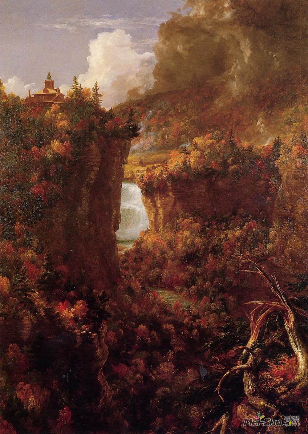 托马斯·科尔(Thomas Cole)高清作品《Portage Falls on the Genesee》