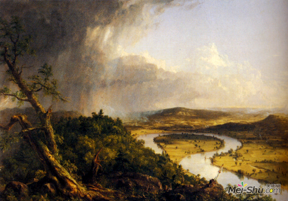 托马斯·科尔(Thomas Cole)高清作品《奥克斯博（北安普敦附近的康涅狄格河）》