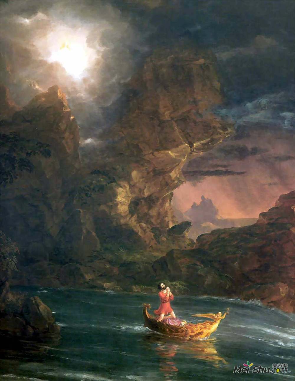 托马斯·科尔(Thomas Cole)高清作品《人生之旅：成年（细节）》