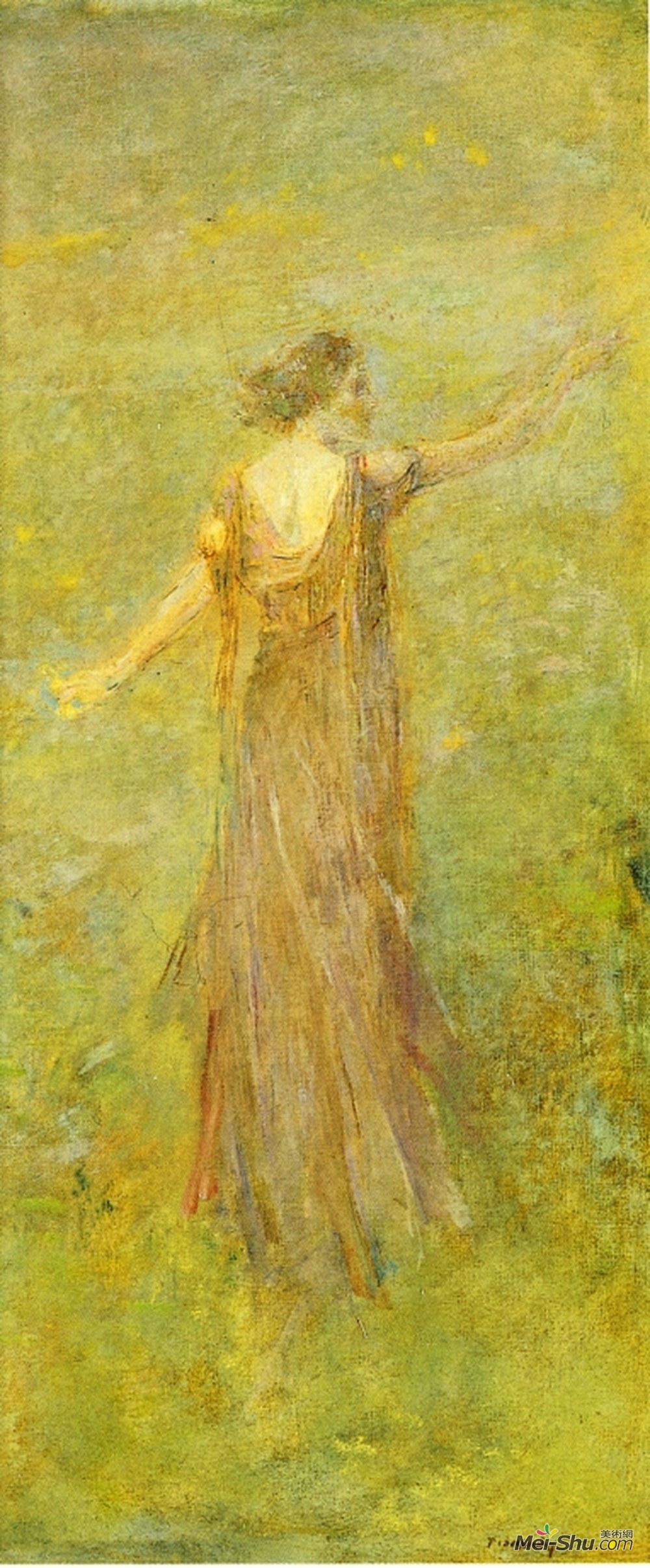 托马斯·杜因(Thomas Dewing)高清作品《六月》