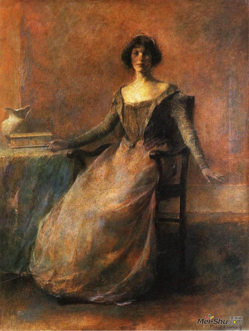 托马斯·杜因(Thomas Dewing)高清作品《潘多拉》