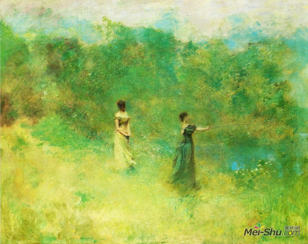 托马斯·杜因(Thomas Dewing)高清作品《夏天》