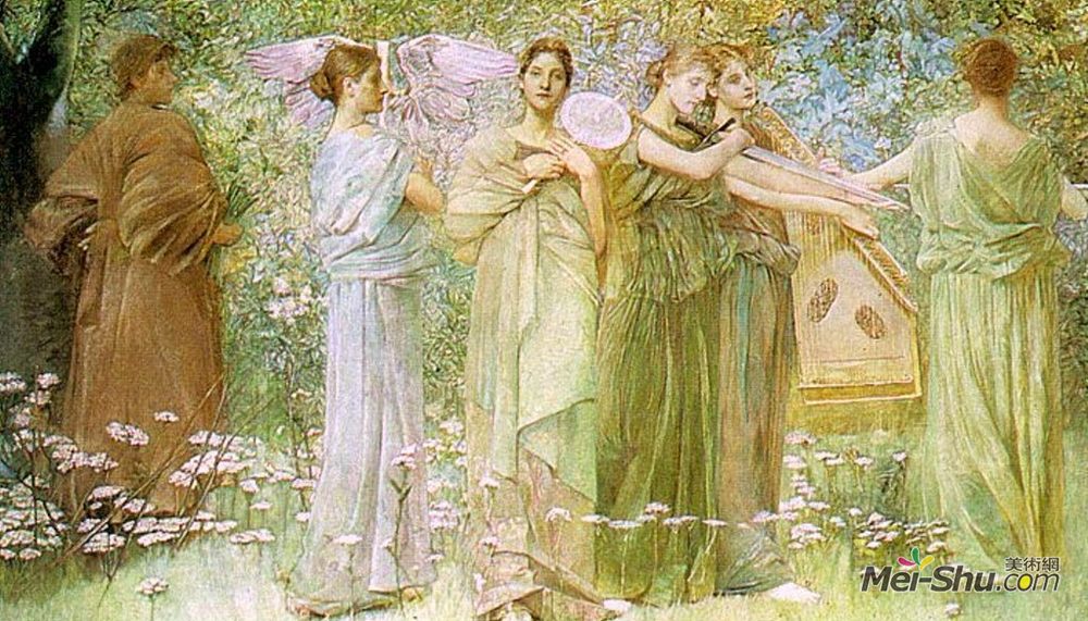 托马斯·杜因(Thomas Dewing)高清作品《日子》