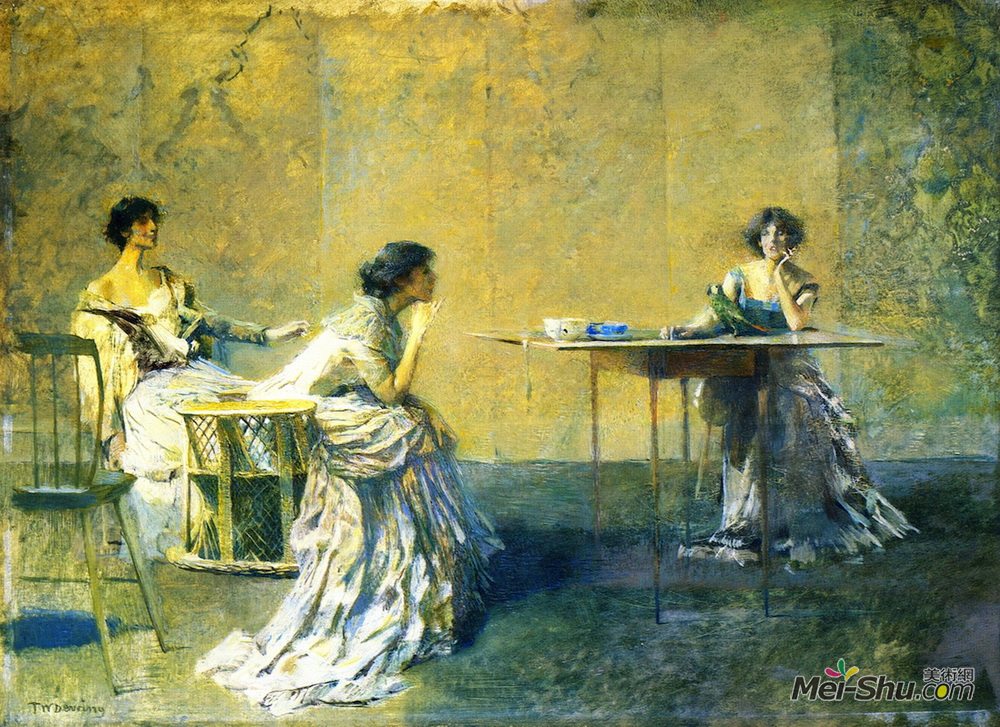 托马斯·杜因(Thomas Dewing)高清作品《三八》