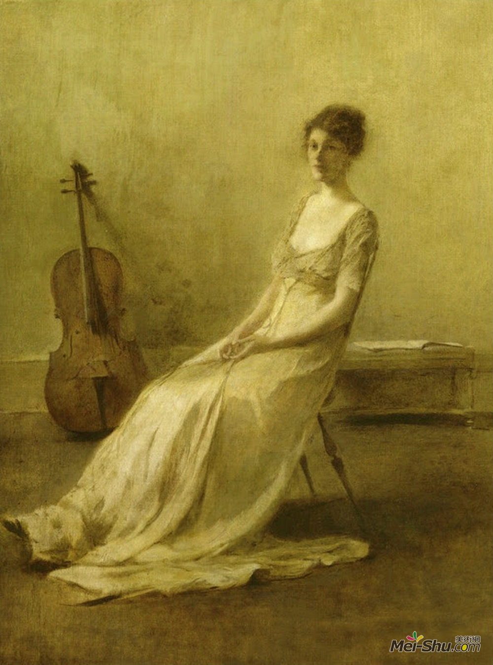 托马斯·杜因(Thomas Dewing)高清作品《音乐家》