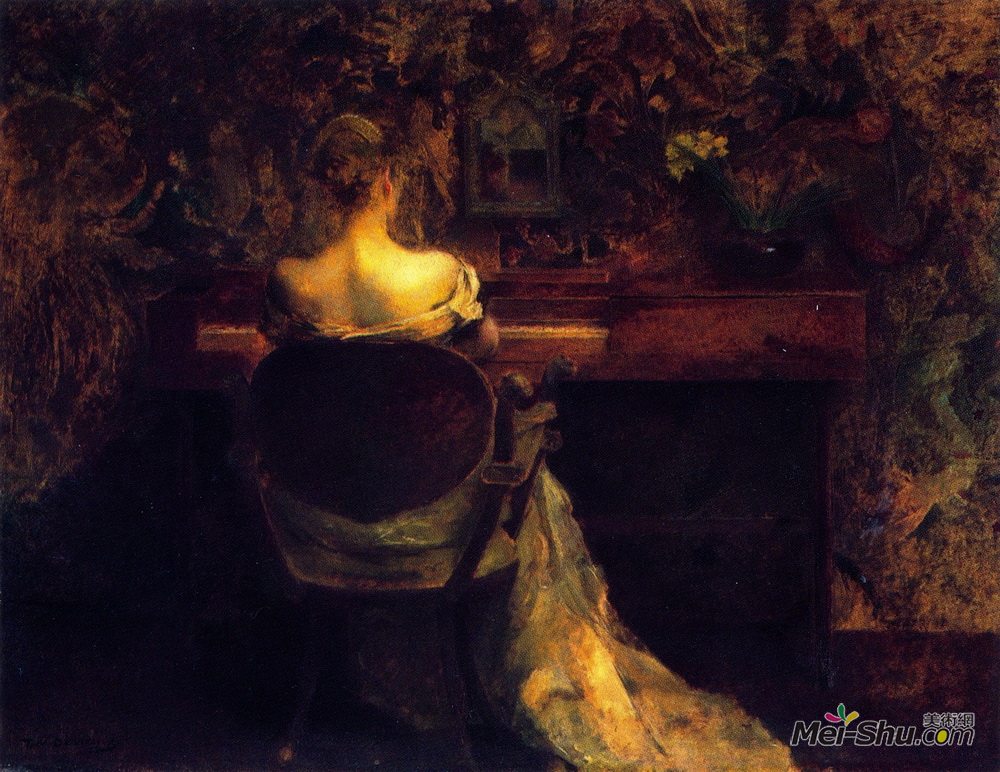 托马斯·杜因(Thomas Dewing)高清作品《斯宾特》